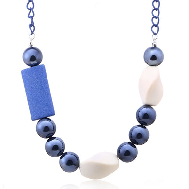 Women's Acrylic Beads Necklace for Women Beaded Necklaces & Pendants Wood Statement Necklace Jewelry for Gift to a Woman MX052