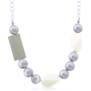 Women's Acrylic Beads Necklace for Women Beaded Necklaces & Pendants Wood Statement Necklace Jewelry for Gift to a Woman MX052