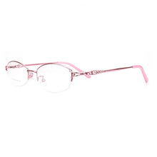 Load image into Gallery viewer, Women&#39;s Diamonds Myopia Glasses Frame, Female Ultra-light Optical Frames Metal Half-frame Prescription Eyewear frame