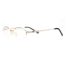 Load image into Gallery viewer, Women&#39;s Diamonds Myopia Glasses Frame, Female Ultra-light Optical Frames Metal Half-frame Prescription Eyewear frame
