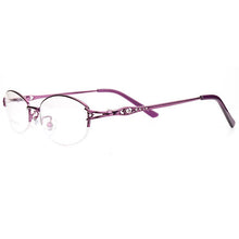 Load image into Gallery viewer, Women&#39;s Diamonds Myopia Glasses Frame, Female Ultra-light Optical Frames Metal Half-frame Prescription Eyewear frame