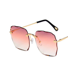Load image into Gallery viewer, Women&#39;s Rimless Sunglasses Female Big Frame Sunglasses