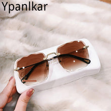 Load image into Gallery viewer, Women&#39;s Rimless Sunglasses Female Big Frame Sunglasses