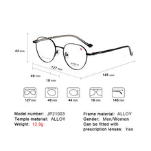 Load image into Gallery viewer, Women&#39;s Glasses Frame Optical Round Eyeglasses Retro Myopia Prescription Eyewear Frames For Women #JP21003
