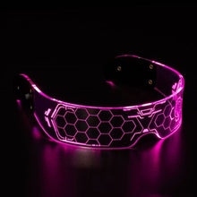 Load image into Gallery viewer, Women's Glasses Party Bars Led Eyewear Cyberpunk Science Technology Glasses Colorful Light Up Glasses Men's Glasses Unisex