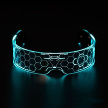 Load image into Gallery viewer, Women's Glasses Party Bars Led Eyewear Cyberpunk Science Technology Glasses Colorful Light Up Glasses Men's Glasses Unisex