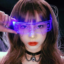 Load image into Gallery viewer, Women's Glasses Party Bars Led Eyewear Cyberpunk Science Technology Glasses Colorful Light Up Glasses Men's Glasses Unisex