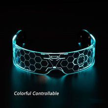 Load image into Gallery viewer, Women's Glasses Party Bars Led Eyewear Cyberpunk Science Technology Glasses Colorful Light Up Glasses Men's Glasses Unisex