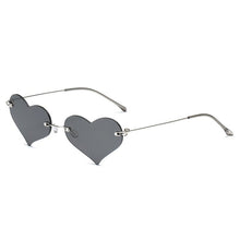 Load image into Gallery viewer, Women&#39;s Heart Shaped Metal Sun Glasses Sexy Retro Punk SunGlasses Vintage Eyeglasses Red Rimless Glasses  Eyewear UV400