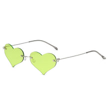 Load image into Gallery viewer, Women&#39;s Heart Shaped Metal Sun Glasses Sexy Retro Punk SunGlasses Vintage Eyeglasses Red Rimless Glasses  Eyewear UV400