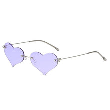 Load image into Gallery viewer, Women&#39;s Heart Shaped Metal Sun Glasses Sexy Retro Punk SunGlasses Vintage Eyeglasses Red Rimless Glasses  Eyewear UV400