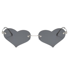 Load image into Gallery viewer, Women&#39;s Heart Shaped Metal Sun Glasses Sexy Retro Punk SunGlasses Vintage Eyeglasses Red Rimless Glasses  Eyewear UV400