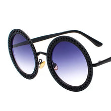 Load image into Gallery viewer, Women's Oversize Big Sunglasses Pink Colorful Crystal Stones Shades for Woman Designer Extra Sun Glasses Clear Frame