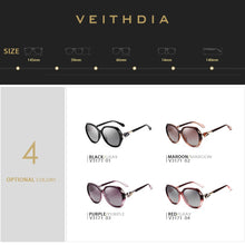 Carica l&#39;immagine nel visualizzatore di Gallery, Women&#39;s Sunglasses VEITHDIA TR90 Brand  Sun glasses Polarized UV400 Lens  Ladies  Sunglasses Eyewear For Women