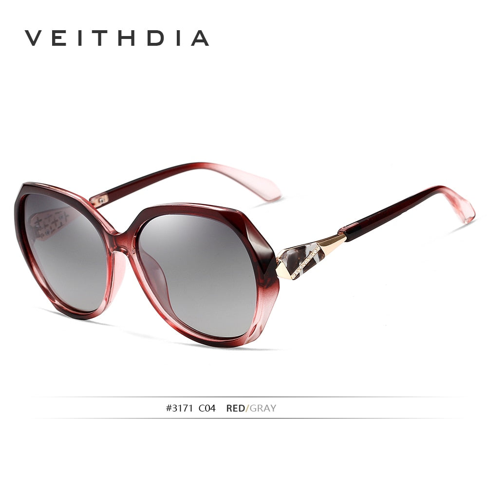 Women's Sunglasses VEITHDIA TR90 Brand  Sun glasses Polarized UV400 Lens  Ladies  Sunglasses Eyewear For Women