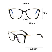 Load image into Gallery viewer, Women&#39;s Ultralight Cat-Eye Glasses Frame Anti-Blue Light Computer Decoration Glasses Frame Myopia Optical Glasses Frame TR7017