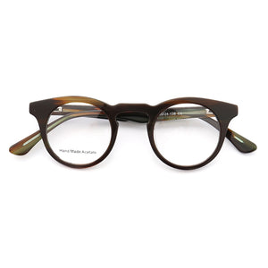 Women small Round Eyeglass Frame Men Optical Glasses frames Tortoise Shell Prescription Spectacles Brown Orange Retro Eyewear