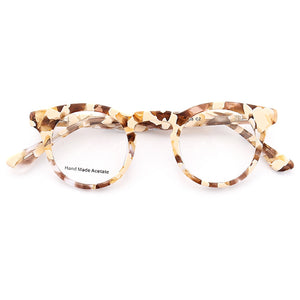 Women small Round Eyeglass Frame Men Optical Glasses frames Tortoise Shell Prescription Spectacles Brown Orange Retro Eyewear