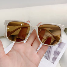 Load image into Gallery viewer, Womens Retro White Square Sunglasses 2023 90s Unisex Summer goggles Gradient Oversized Glasses  Brand Shades For Women