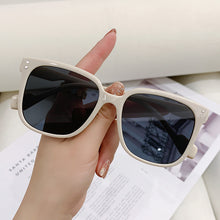 Load image into Gallery viewer, Womens Retro White Square Sunglasses 2023 90s Unisex Summer goggles Gradient Oversized Glasses  Brand Shades For Women