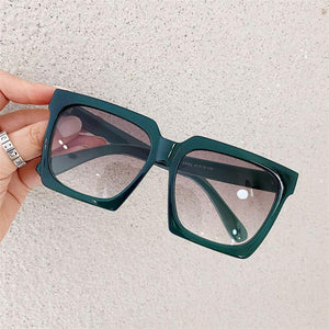 Occhiali da sole quadrati bianchi retrò da donna 2023 Occhiali estivi unisex anni '90 Occhiali oversize sfumati Tonalità di marca per le donne 