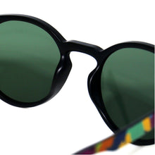 Carica l'immagine nel visualizzatore di Gallery, Occhiali da sole rotondi da donna per uomo polarizzati vintage protezione UV al 100% occhiali da sole retrò leggeri nero grigio 