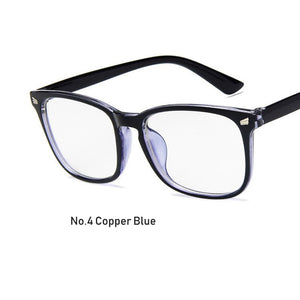 Womens Sexy Vintage UV400 Spectacle Square Glasses Frame Computer Gaming Clear Lens Anti-UV Anti Blue Light Rivet Eyeglasses