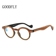 Load image into Gallery viewer, Wood Grain Optical Glasses Frame Men Women Anti Blue Light Glasses Retro Vintage Round Eyewear Eyeglasses Of Frames Trendy 2022