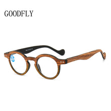 Load image into Gallery viewer, Wood Grain Optical Glasses Frame Men Women Anti Blue Light Glasses Retro Vintage Round Eyewear Eyeglasses Of Frames Trendy 2022