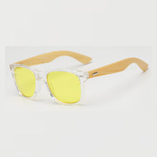 Carica l'immagine nel visualizzatore di Gallery, Wood Men Women Night vision Bamboo Sunglasses Drive Yellow Lens Vintage Square Male Female Sun Glasses for men