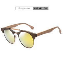 Load image into Gallery viewer, Wood Round Polarized Sun Glasses Men Women Retro Wooden Sunglasses Brand Design Sunglass UV400 Outdoor Sports Driving Glasses