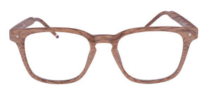Wood Stripes Square Unisex Glasses Classic Retro Eyeglasses Frame Clear Lens Rx