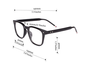 Wood Stripes Square Unisex Glasses Classic Retro Eyeglasses Frame Clear Lens Rx