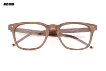 Load image into Gallery viewer, Wood Stripes Square Unisex Glasses Classic Retro Eyeglasses Frame Clear Lens Rx