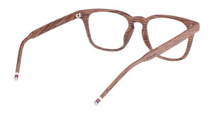 Wood Stripes Square Unisex Glasses Classic Retro Eyeglasses Frame Clear Lens Rx