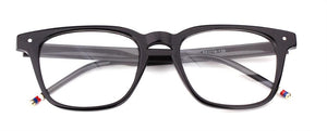 Wood Stripes Square Unisex Glasses Classic Retro Eyeglasses Frame Clear Lens Rx