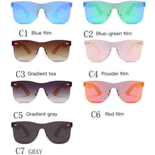 Load image into Gallery viewer, Wood Sunglasses Men Women Square Bamboo Women for Men Women Mirror Sun Glasses Retro De Sol Masculino 2023 Handmade Fashion