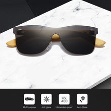 Load image into Gallery viewer, Wood Sunglasses Men Women Square Bamboo Women for Men Women Mirror Sun Glasses Retro De Sol Masculino 2023 Handmade Fashion
