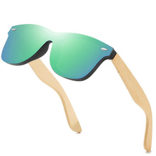 Load image into Gallery viewer, Wood Sunglasses Men Women Square Bamboo Women for Women Men Mirror Sun Glasses Oversize Retro De Sol Masculino Handmade