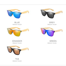 Load image into Gallery viewer, Wood Sunglasses Men Women Square Bamboo Women for Women Men Mirror Sun Glasses Oversize Retro De Sol Masculino Handmade