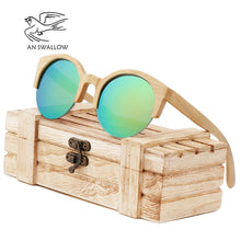 Load image into Gallery viewer, Wood Sunglasses Men women square bamboo Women for men women Mirror Sun Glasses retro de sol masculino 2023 Handmade with case