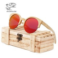 Load image into Gallery viewer, Wood Sunglasses Men women square bamboo Women for men women Mirror Sun Glasses retro de sol masculino 2023 Handmade with case