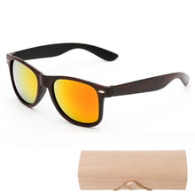 Carica l&#39;immagine nel visualizzatore di Gallery, Occhiali da sole in legno bambù Uomo donna montatura in plastica Occhiali da sole occhiali da sole per donna uomo retro de sol masculino con custodia