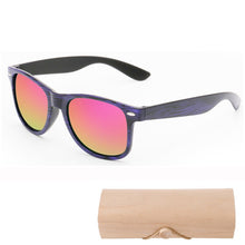 Carica l&#39;immagine nel visualizzatore di Gallery, Occhiali da sole in legno bambù Uomo donna montatura in plastica Occhiali da sole occhiali da sole per donna uomo retro de sol masculino con custodia