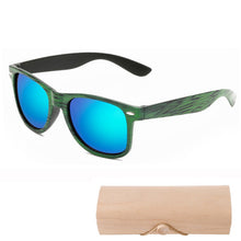 Carica l&#39;immagine nel visualizzatore di Gallery, Occhiali da sole in legno bambù Uomo donna montatura in plastica Occhiali da sole occhiali da sole per donna uomo retro de sol masculino con custodia