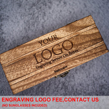 Carica l&#39;immagine nel visualizzatore di Gallery, Occhiali da sole in legno di legno Occhiali da sole con lenti con rivestimento a specchio polarizzato fatti a mano con confezione regalo 