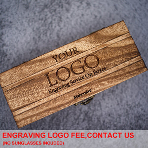 Occhiali da sole in legno di legno Occhiali da sole con lenti con rivestimento a specchio polarizzato fatti a mano con confezione regalo 