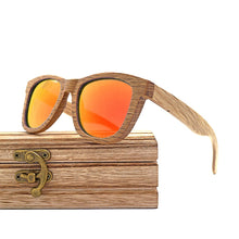 Carica l&#39;immagine nel visualizzatore di Gallery, Occhiali da sole in legno di legno Occhiali da sole con lenti con rivestimento a specchio polarizzato fatti a mano con confezione regalo 