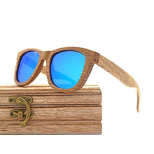 Carica l&#39;immagine nel visualizzatore di Gallery, Occhiali da sole in legno di legno Occhiali da sole con lenti con rivestimento a specchio polarizzato fatti a mano con confezione regalo 