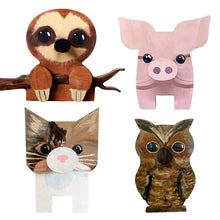 Load image into Gallery viewer, Wooden Creative Animal Glasses Holder Handmade Eye Sunglasses Display Stand Tabletop Decoration Gift for Office Desk Home Decors